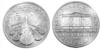 Silver Philharmonic Coin - 1 oz. 1.5 Euro, Bullion coin